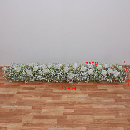 Gypsophila Roses Flower Arrangement,Artificial Flower Row,Dinner Business Decoration