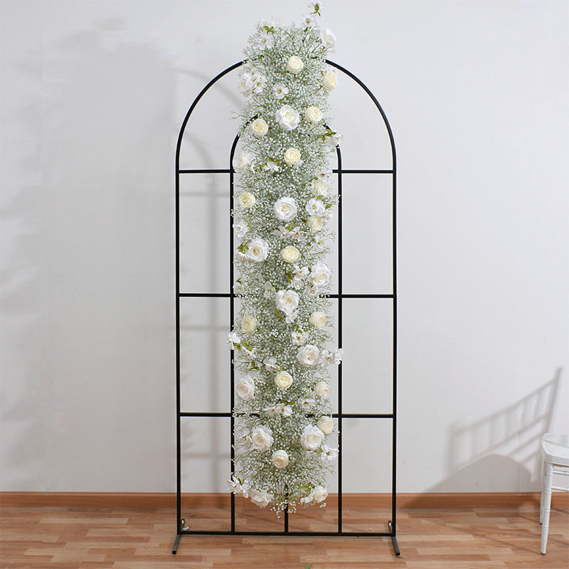 Gypsophila Roses Flower Arrangement,Artificial Flower Row,Dinner Business Decoration