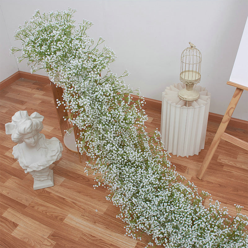 Gypsophila Roses Flower Arrangement,Artificial Flower Row,Dinner Business Decoration