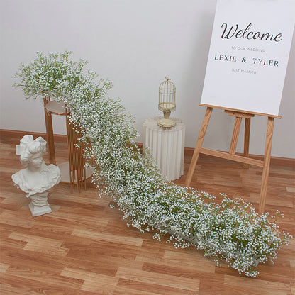 Gypsophila Roses Flower Arrangement,Artificial Flower Row,Dinner Business Decoration