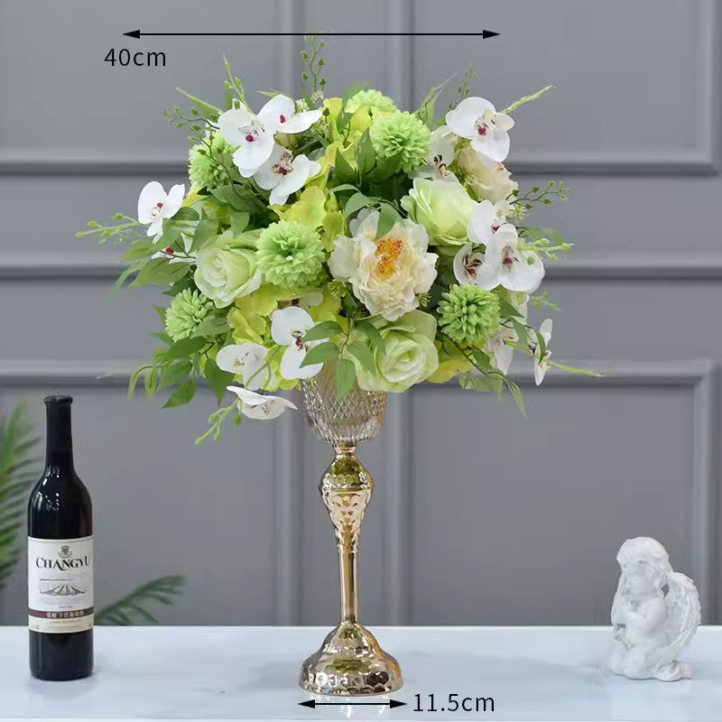 Wedding Table Centerpieces,Ivory Green Artificial Flower Ball,Dinner Business Decoration