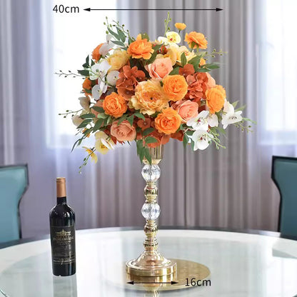 Orange Artificial Flower Ball,Wedding Table Centerpieces,Dinner Business Decoration