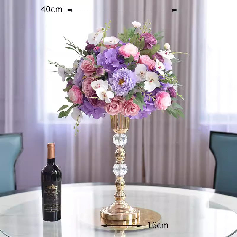 Wedding Table Centerpieces,Artificial Red Flower Ball,Dinner Business Decoration