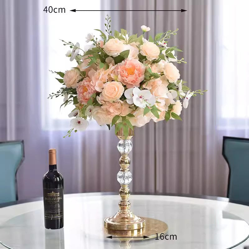 Wedding Table Centerpieces,Artificial Red Flower Ball,Dinner Business Decoration