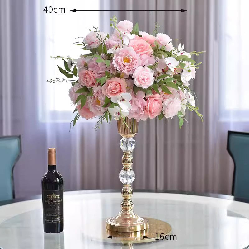 Wedding Table Centerpieces,Artificial Baby Pink Flower Ball,Dinner Business Decoration