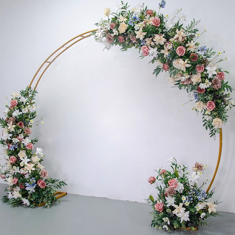 Dusty Rose Hang Flowers,Wedding Party Backdrop, Artificial Flower Row Wedding Arch Backdrop,Photography Decor