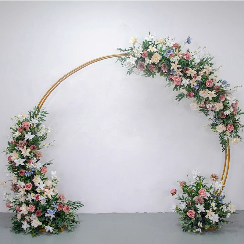 Dusty Rose Hang Flowers,Wedding Party Backdrop, Artificial Flower Row Wedding Arch Backdrop,Photography Decor