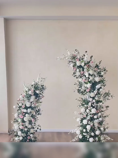 Ivory Baby Pink Archway Flower,Artificial Wedding Engagement,Hotel Arch Flower Decorations