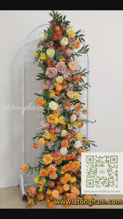 Autumn Outdoor Wedding Artificial Flower Arrangement Party Backdrop Decoration Props