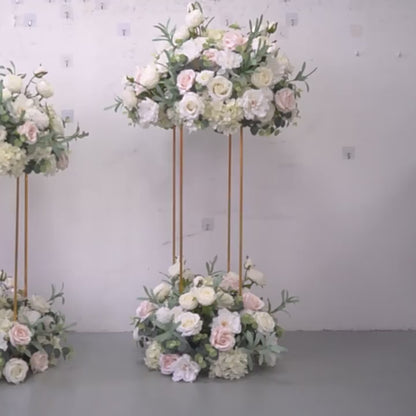 Flower Wedding Centerpiece,Artificial Ivory Light Pink Flower Ball,Business Decoration