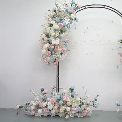 White and Blue Wedding Floral Arrangement,Wall Hanging Backdrop,Photography Decorations