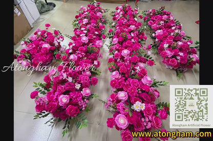 Deep Pink, Hot Pink Wedding, Bridal Shower Backdrop Decoration Flower Arrangement