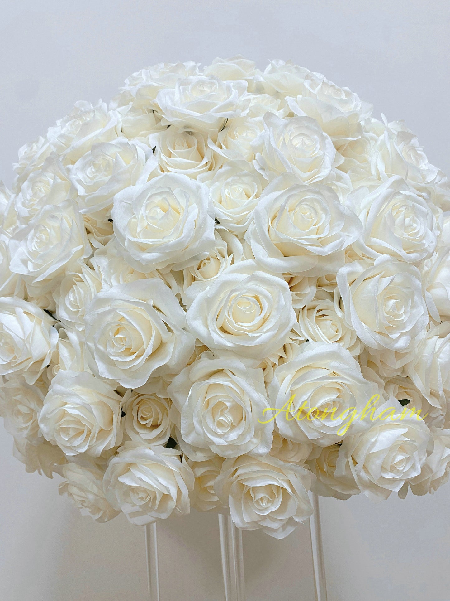 Cream Colour Flower Ball Rose Wedding Centerpiece Dinner Party Valentine's Decor