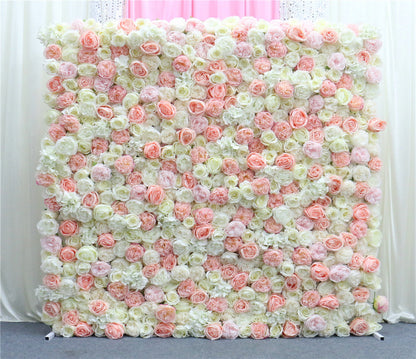 Lovely Baby Pink Purple Ivory Rose Flowers Wall Background Wedding Birthday Baby Shower Custom Flowers