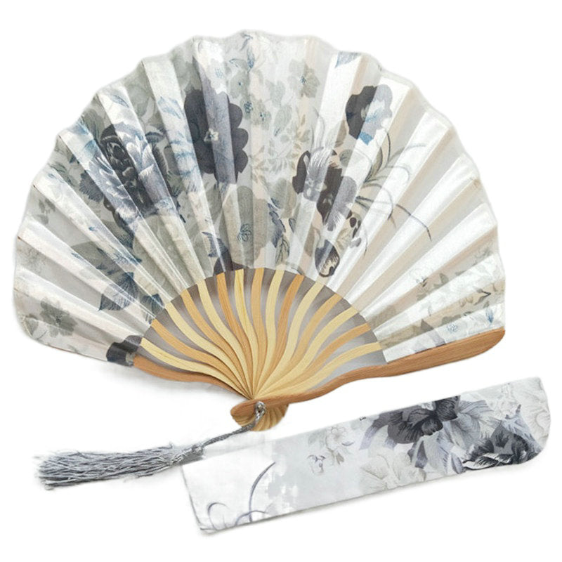 Engraved Keel Folding Fans Silk Flower Fans Wedding Favors Party Gifts