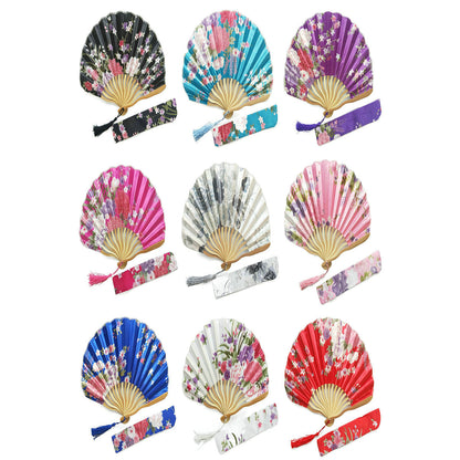 Engraved Keel Folding Fans Silk Flower Fans Wedding Favors Party Gifts