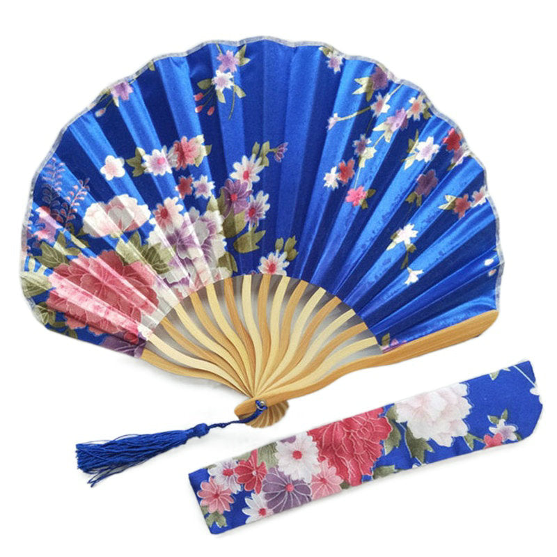 Engraved Keel Folding Fans Silk Flower Fans Wedding Favors Party Gifts