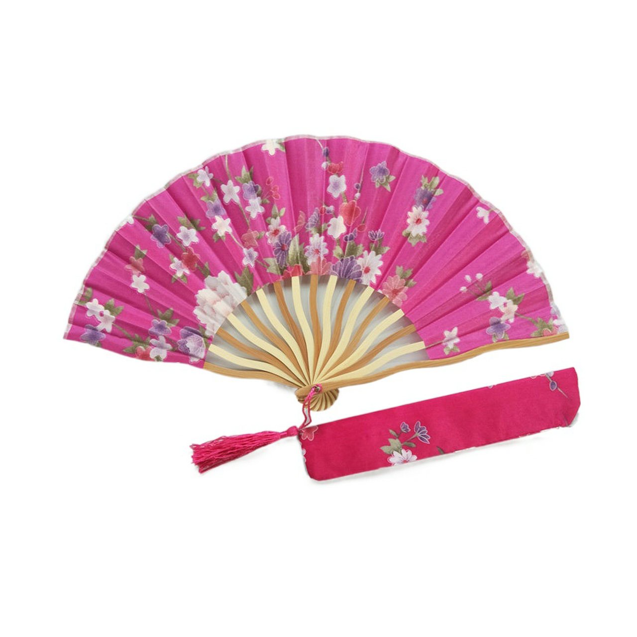 Colorful Custom Silk Bamboo Hand held Folded Fans for Bridal Shower Wedding Favors