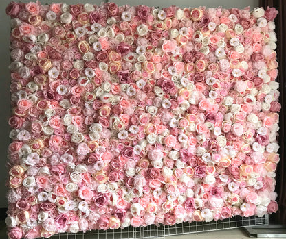 Ivory Champagne Rose Flower Wall Baby Shower Photography Props Wedding Flower Panel Backdrop