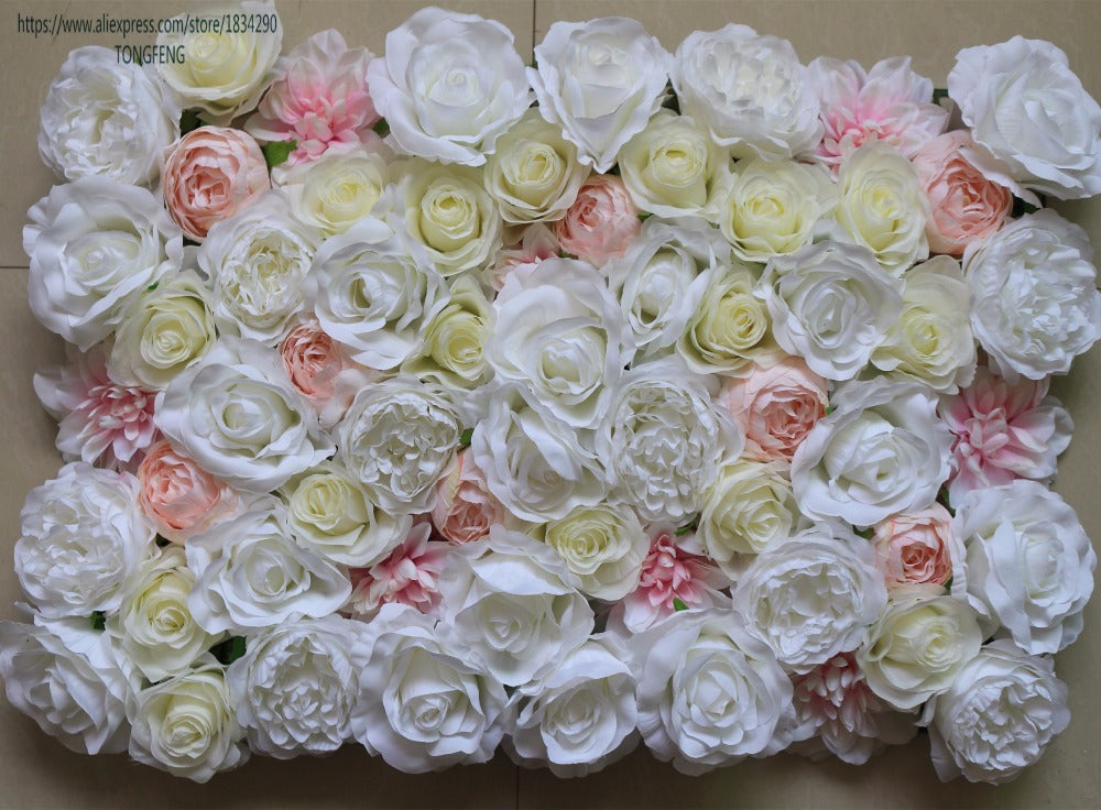 Blush Ivory Purple Rose Flower Wall Romantic Photography for Wedding Flower Panel Backdrops