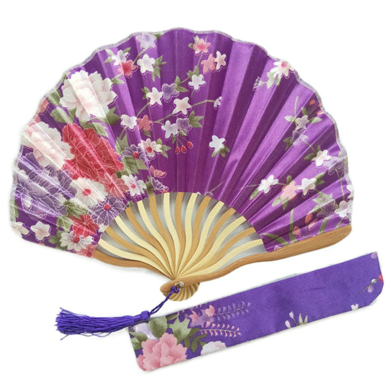 Engraved Keel Folding Fans Silk Flower Fans Wedding Favors Party Gifts