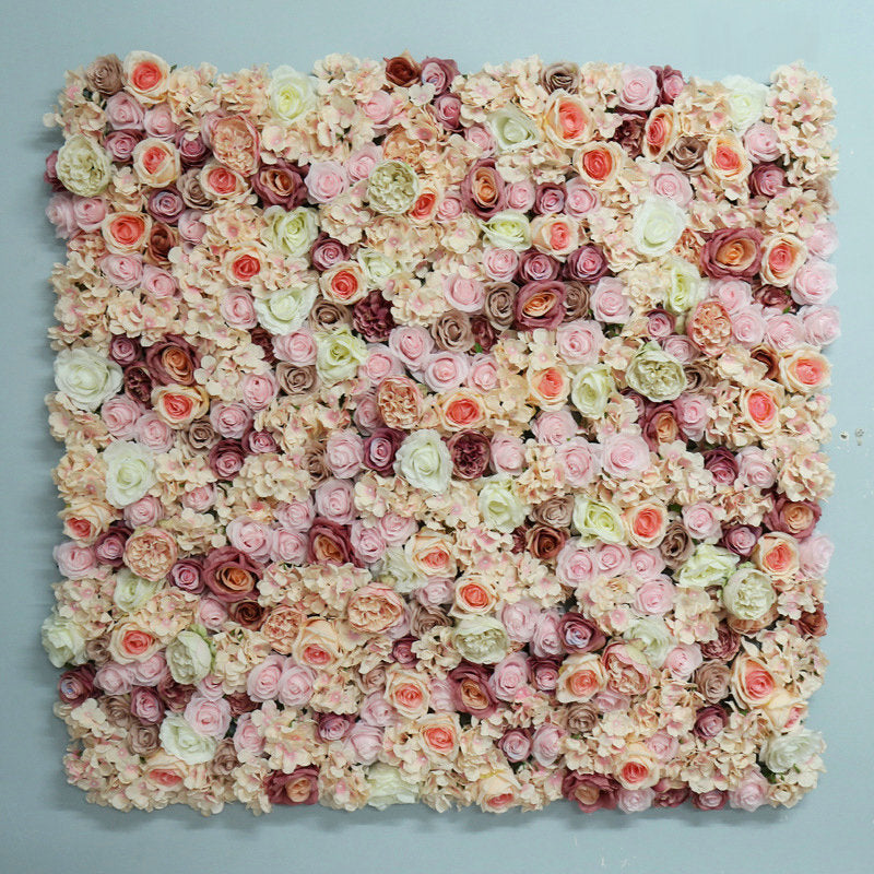 Artificial Floral Ivory Rose Peony Background Blend Flower Walls For Romantic Photography Bridal Shower Wedding Flower Panel Backdrop