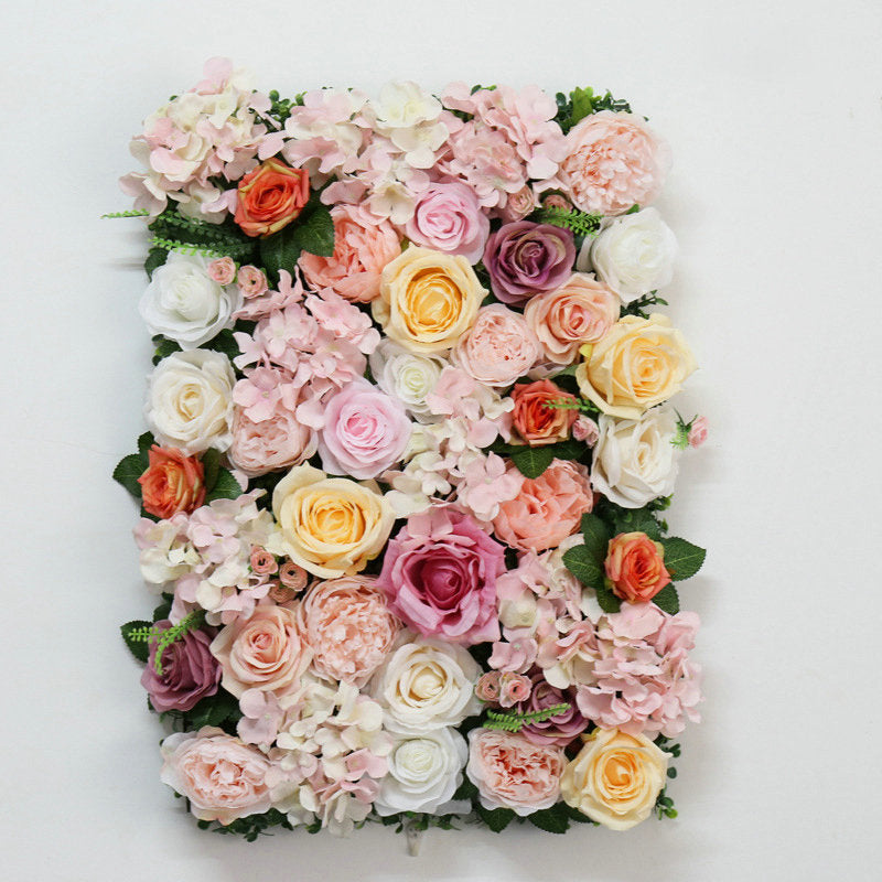 Artificial Floral Ivory Rose Peony Background Blend Flower Walls For Romantic Photography Bridal Shower Wedding Flower Panel Backdrop