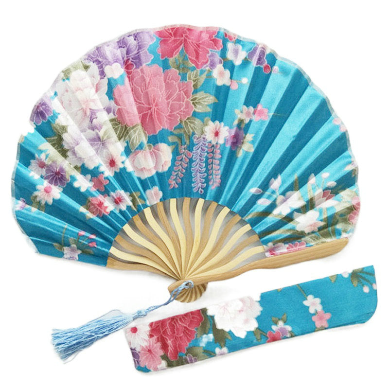 Engraved Keel Folding Fans Silk Flower Fans Wedding Favors Party Gifts