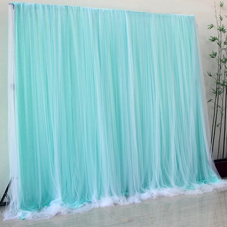 Dark Green Tulle Chiffon Curtain,Wedding Bridal Shower Backdrop,Photography Prop