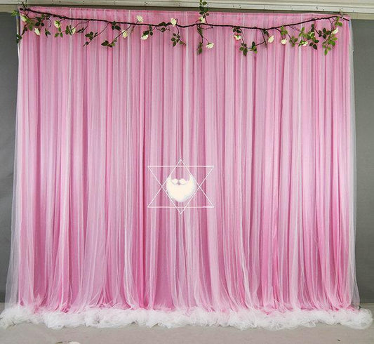 Baby Pink Chiffon Curtain,Wedding Ceremony Backdrop Baby Shower Backdrop Photography