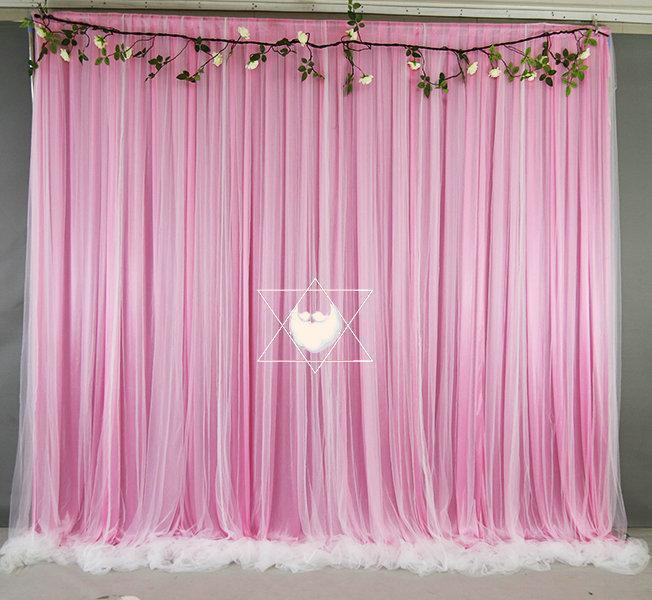 Champagne Chiffon Curtain,Wedding Bridal Shower Backdrop,Photography Prop