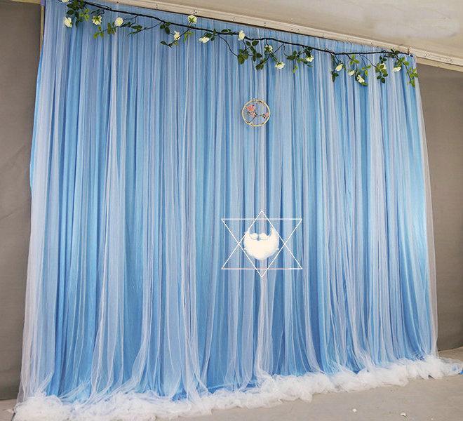 Yellow Green Tulle Chiffon Curtains Bridal Shower Wedding Ceremony Backdrop Baby Shower Backdrop Photo Booth Photography