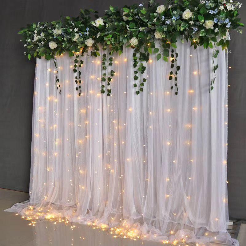 Ivory Chiffon Curtain,Wedding Ceremony Backdrop Baby Shower Photography Backdrop