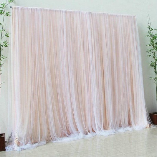 Champagne Chiffon Curtain,Wedding Bridal Shower Backdrop,Photography Prop