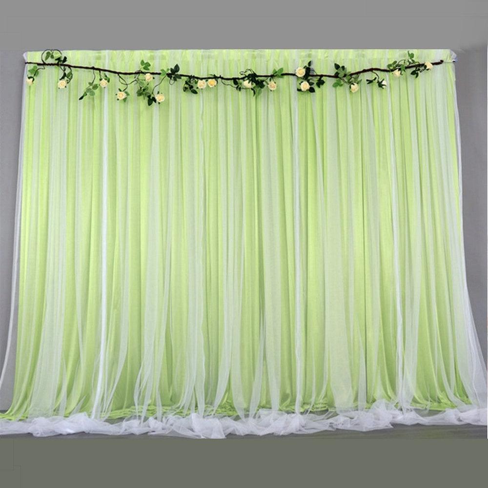 Dark Green Tulle Chiffon Curtain,Wedding Bridal Shower Backdrop,Photography Prop