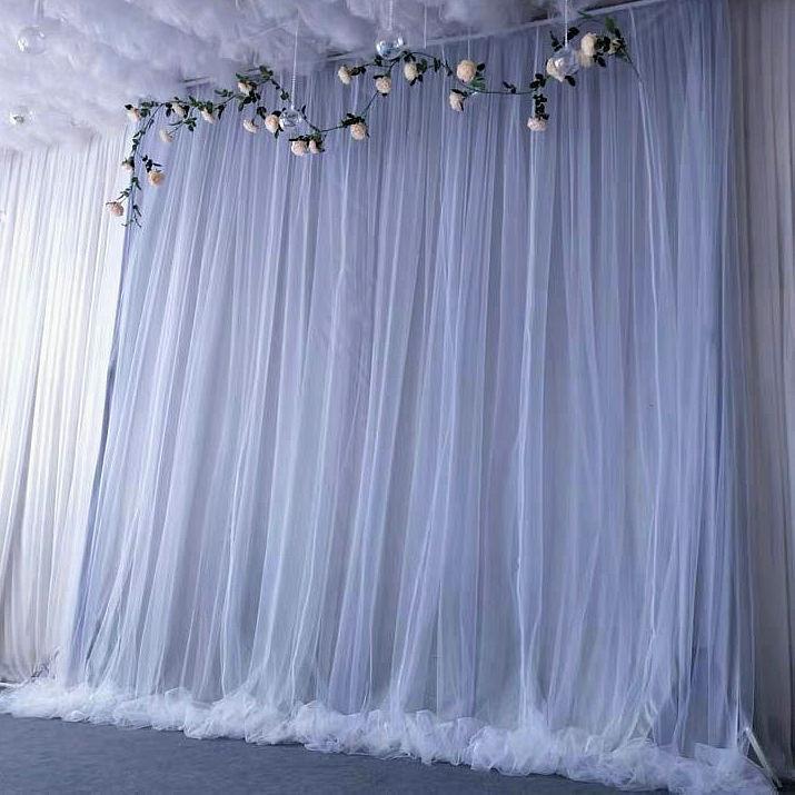 Ivory Chiffon Curtain,Wedding Ceremony Backdrop Baby Shower Photography Backdrop